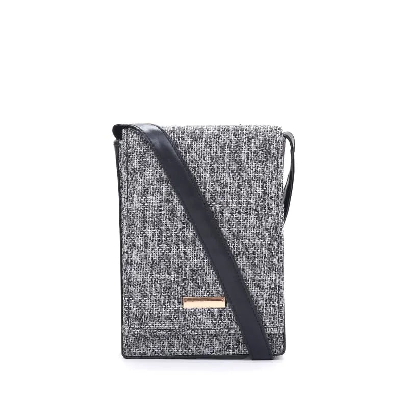 Sandstone Flap Mini Crossbody Bag Grey Black original product photo
