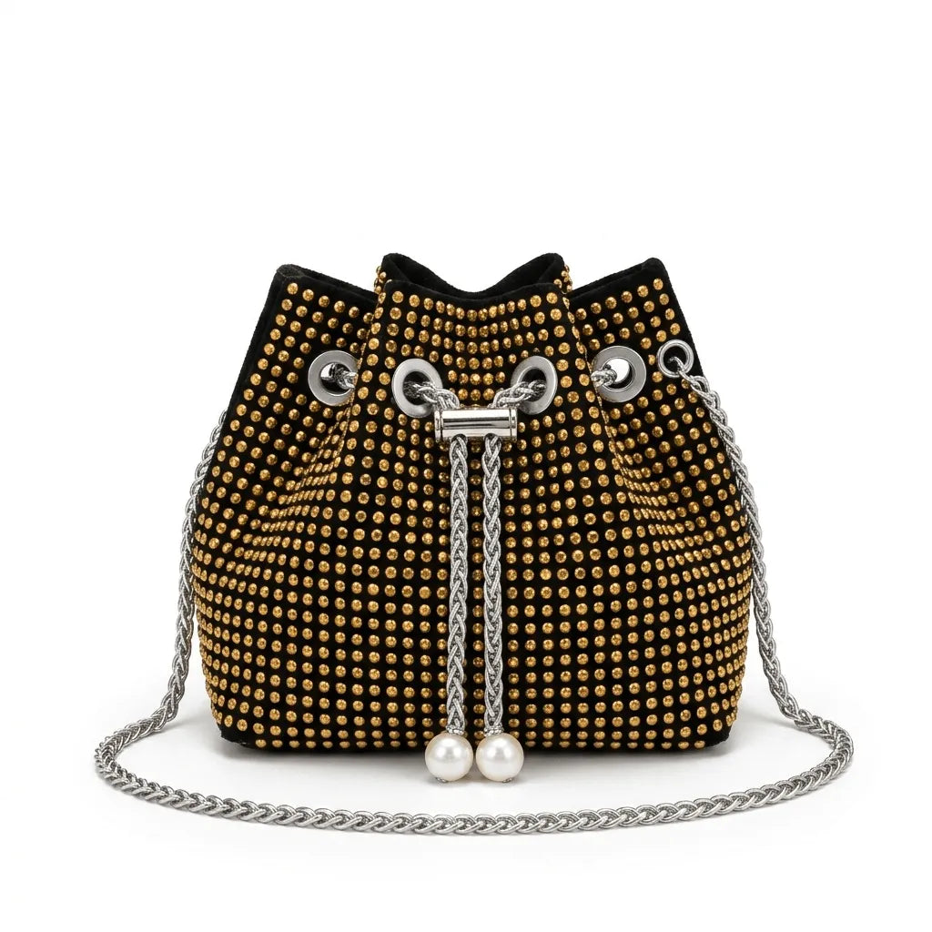 Sparkly Sequin Shoulder Bag for Women — Elegant Evening Clutch Rose Gold original product photo