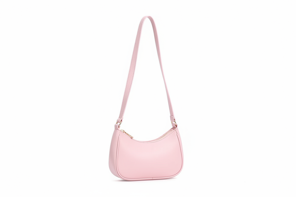 U Curve Hobo Handbag for Women | Shoulder Crossbody Bag | Quill Pink original product photo