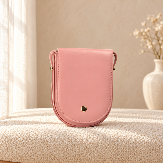 Crossbody Bag for Women | Everyday Shoulder Bag Pakistan | Quill Pink in a cozy cream setting