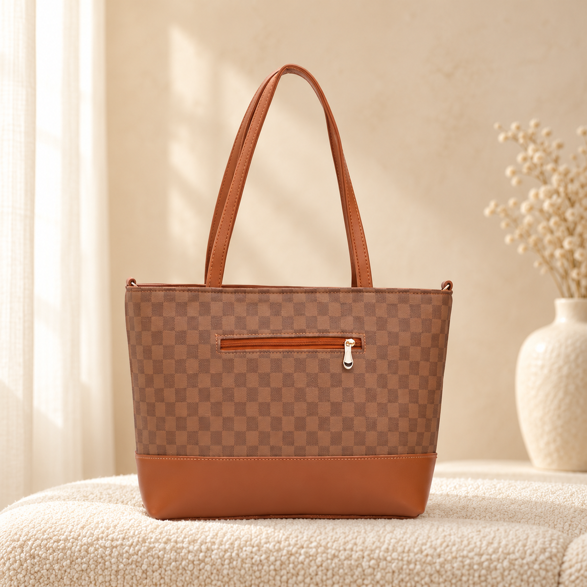 Check Liza Tote Bag for Women | Structured Handbag | Quill – Tan, cozy catalog image