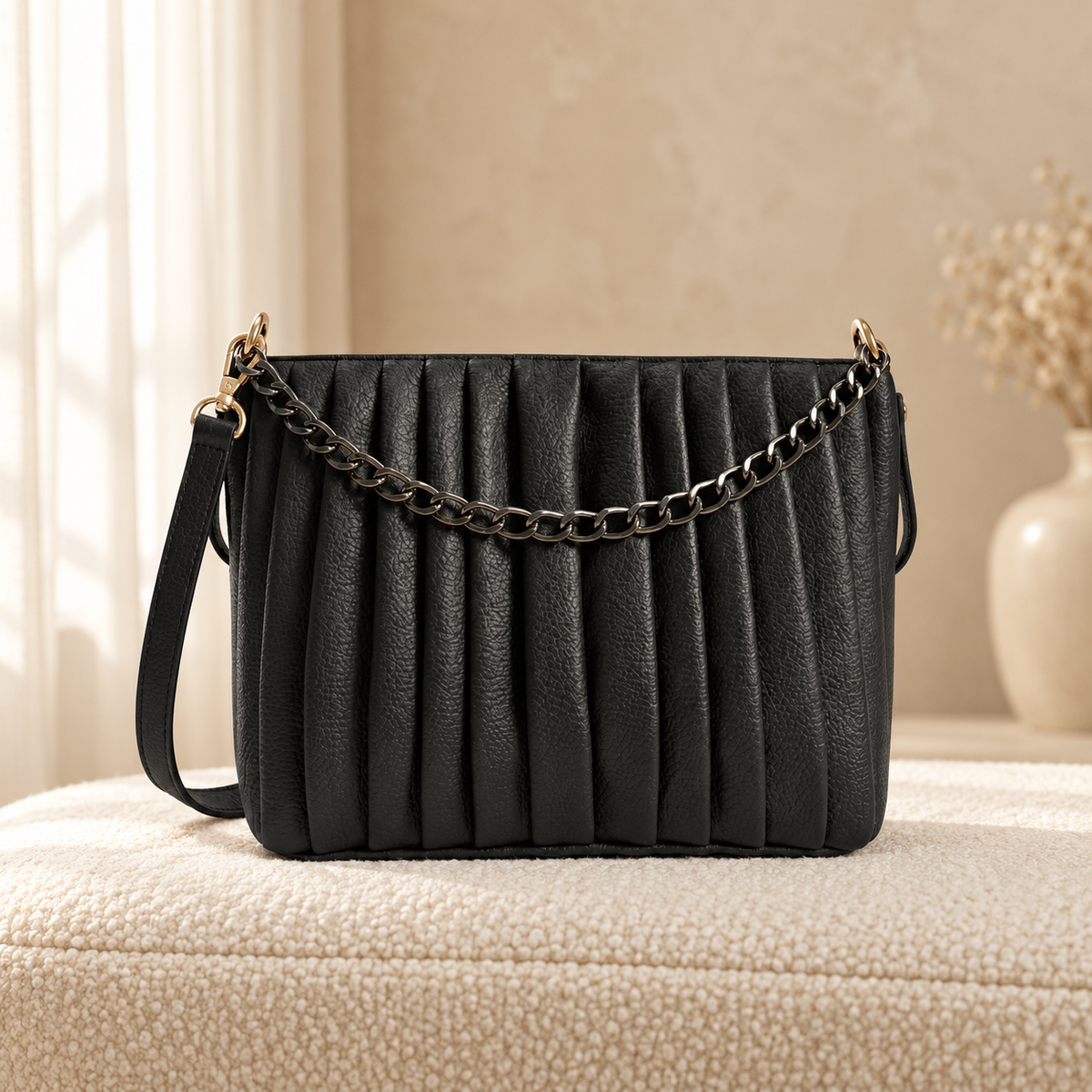 Shadow Bag for Women | Structured Handbag Pakistan | Quill in cozy cream setting