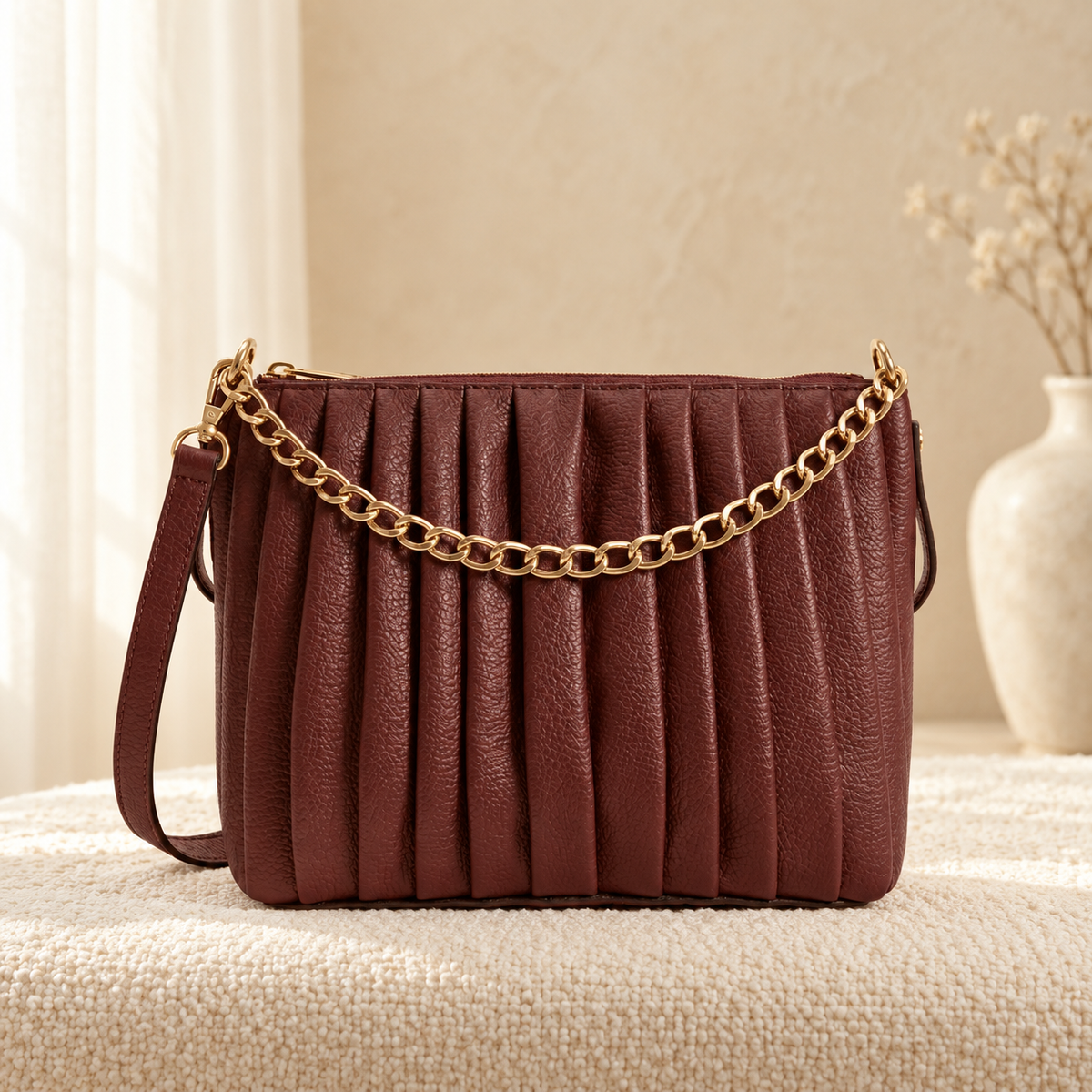 Shadow Bag for Women | Structured Handbag Pakistan | Quill in cozy cream setting