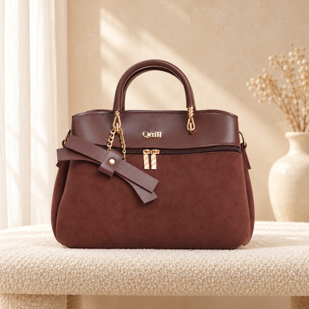 Arizona Tote Bag for Women | Everyday Handbag Pakistan | Quill – Brown, cozy catalog image