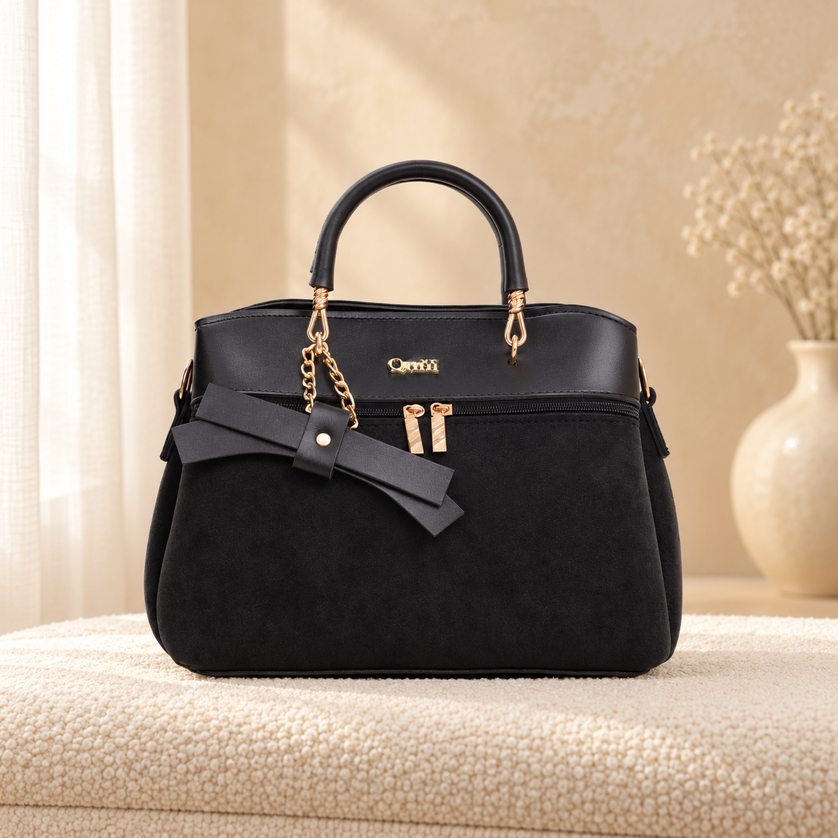 Arizona Tote Bag for Women | Everyday Handbag Pakistan | Quill – Black, cozy catalog image