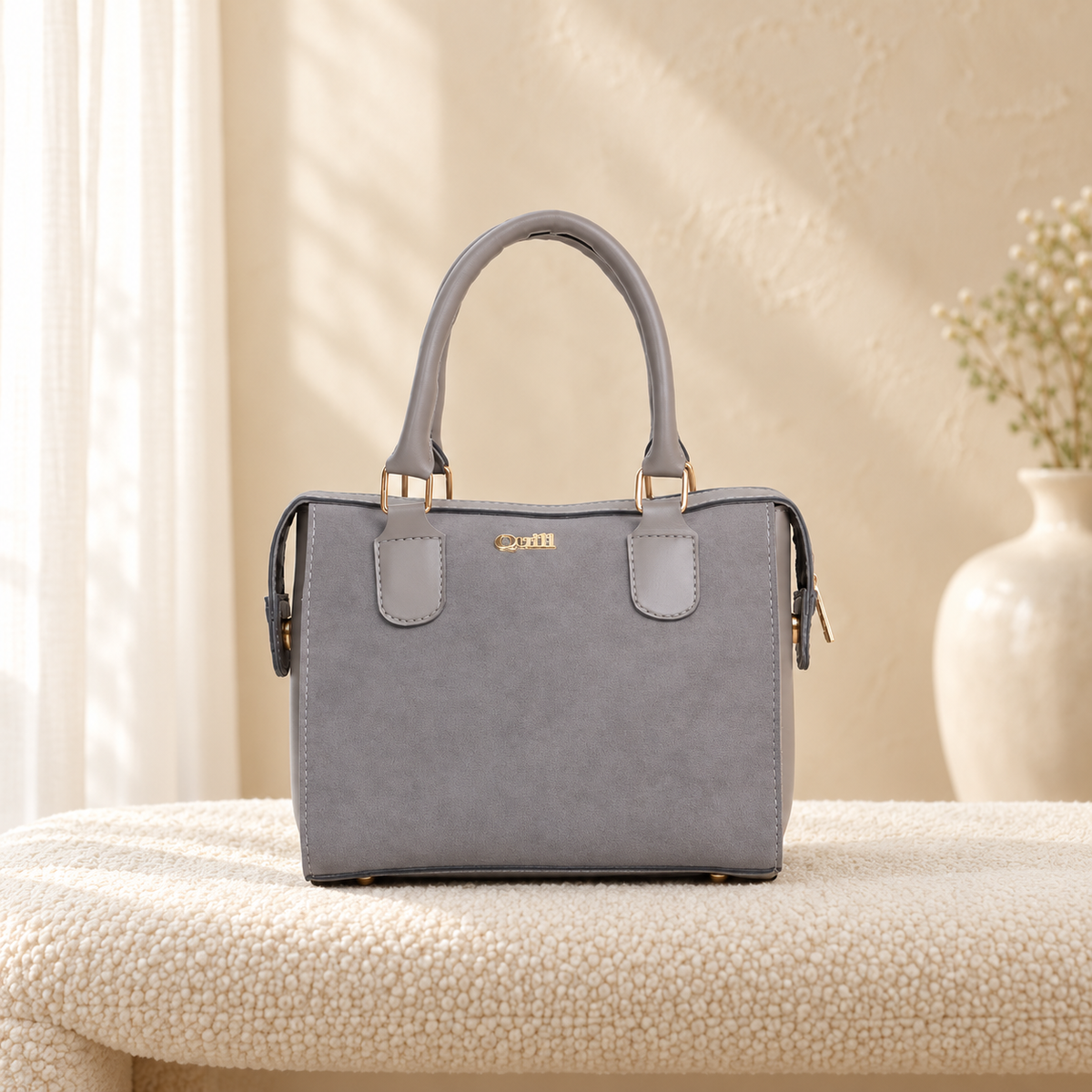 Zipzap 3 Piece Tote Bag Set for Women | Handbag Pakistan | Quill – Silver, cozy catalog image
