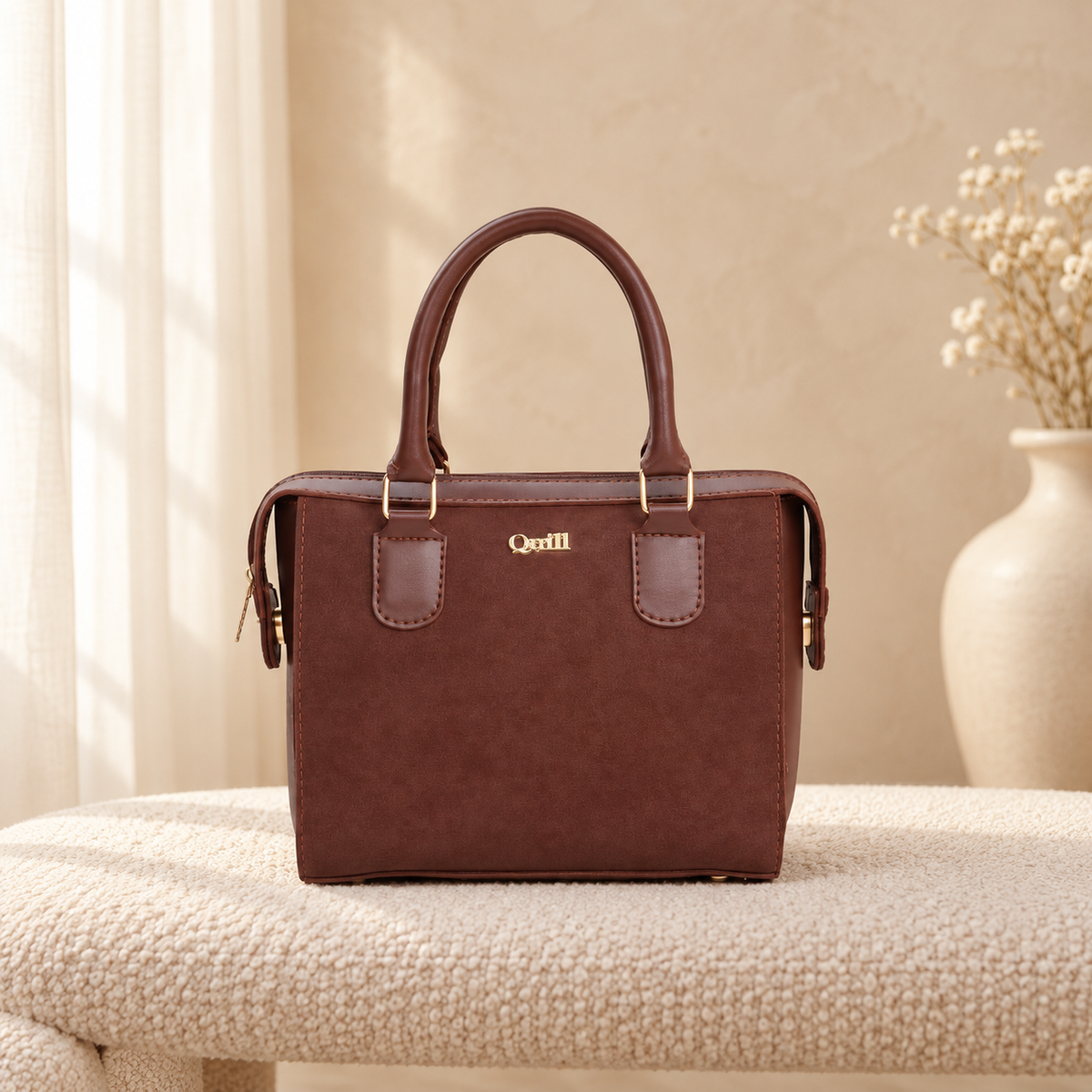 Zipzap 3 Piece Tote Bag Set for Women | Handbag Pakistan | Quill – Choclate, cozy catalog image