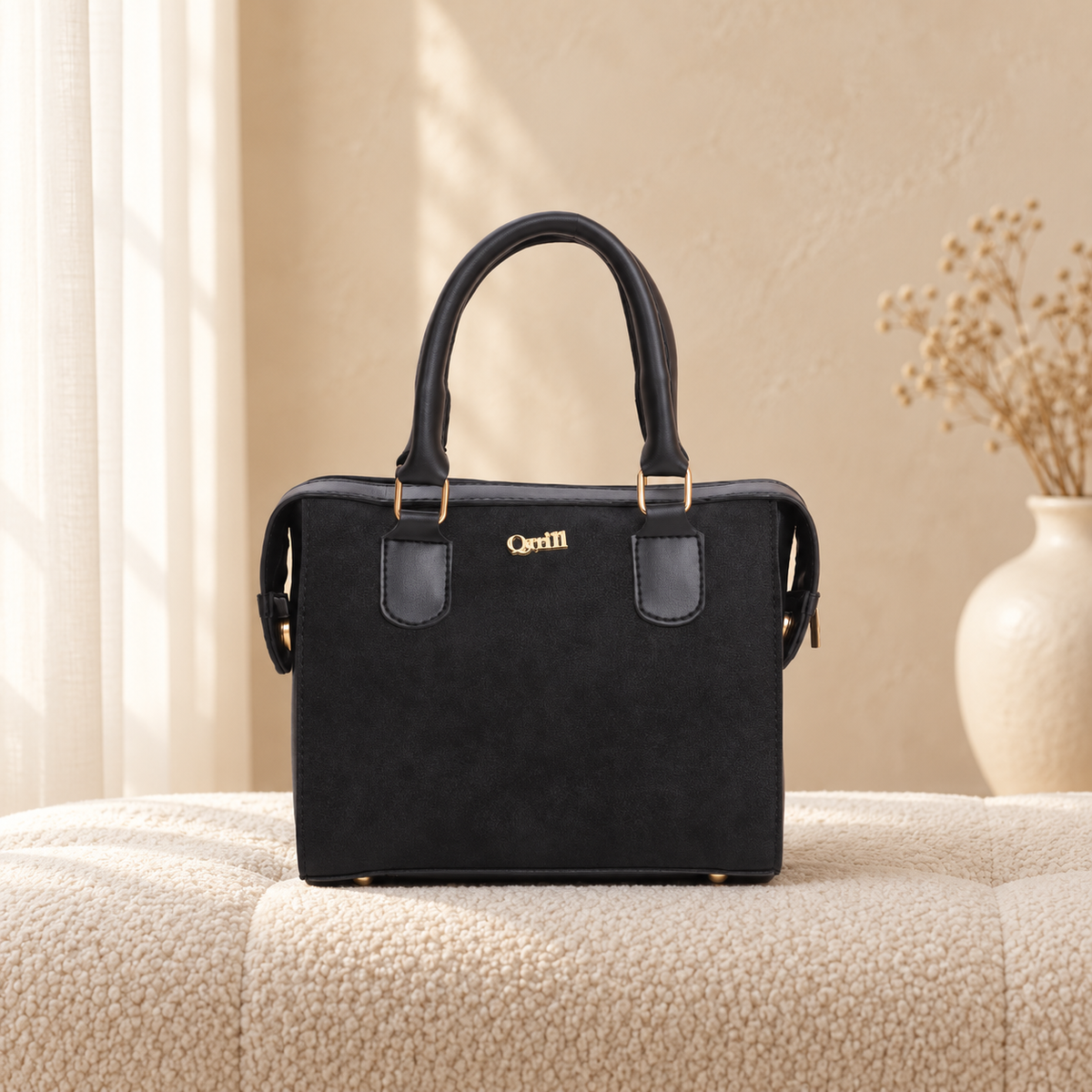 Zipzap 3 Piece Tote Bag Set for Women | Handbag Pakistan | Quill – Black, cozy catalog image