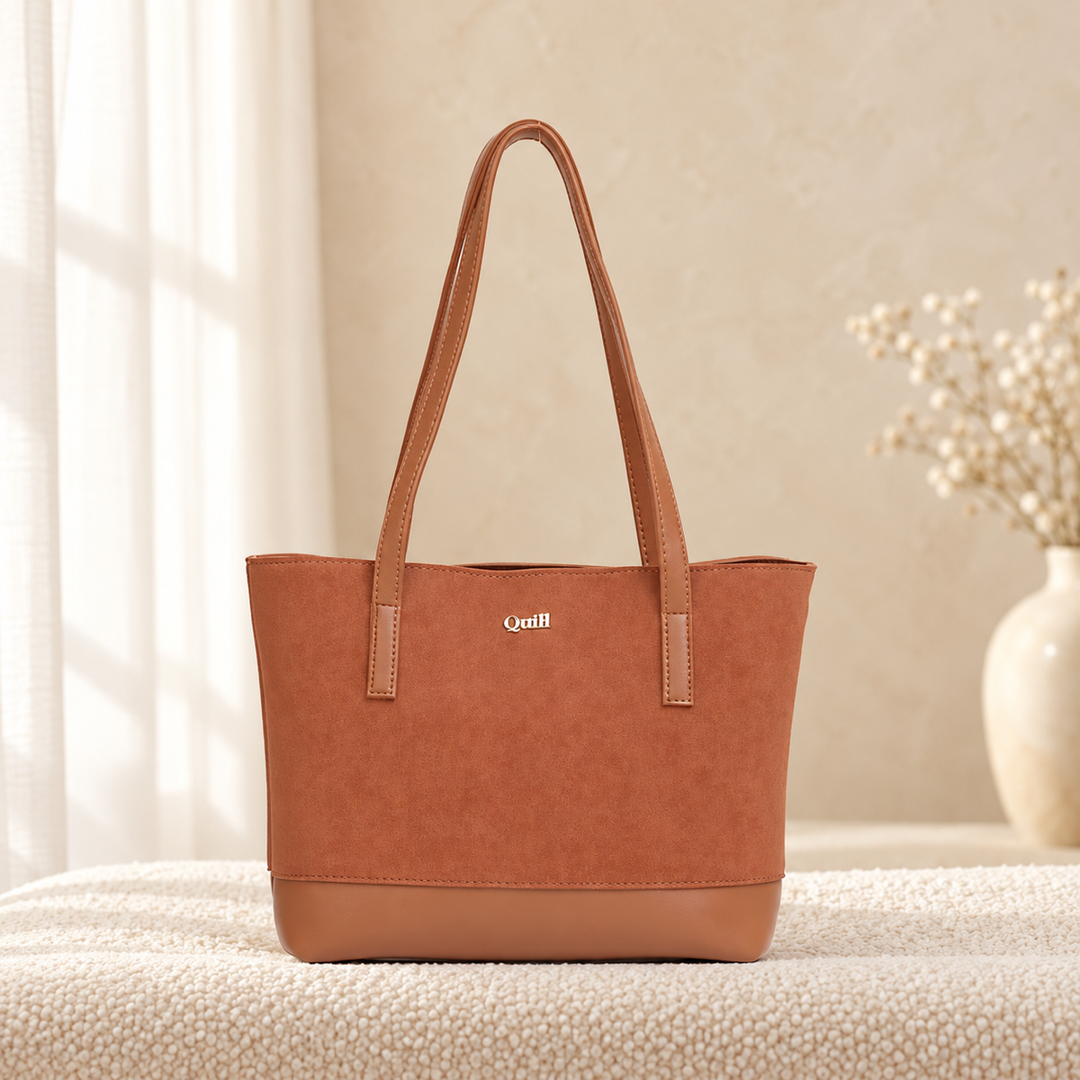 Nova 2 Piece Tote Bag Set for Women | Premium Handbag | Quill – Brown, cozy catalog image