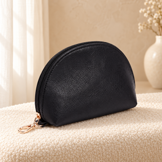 Black original product in cozy cream setting