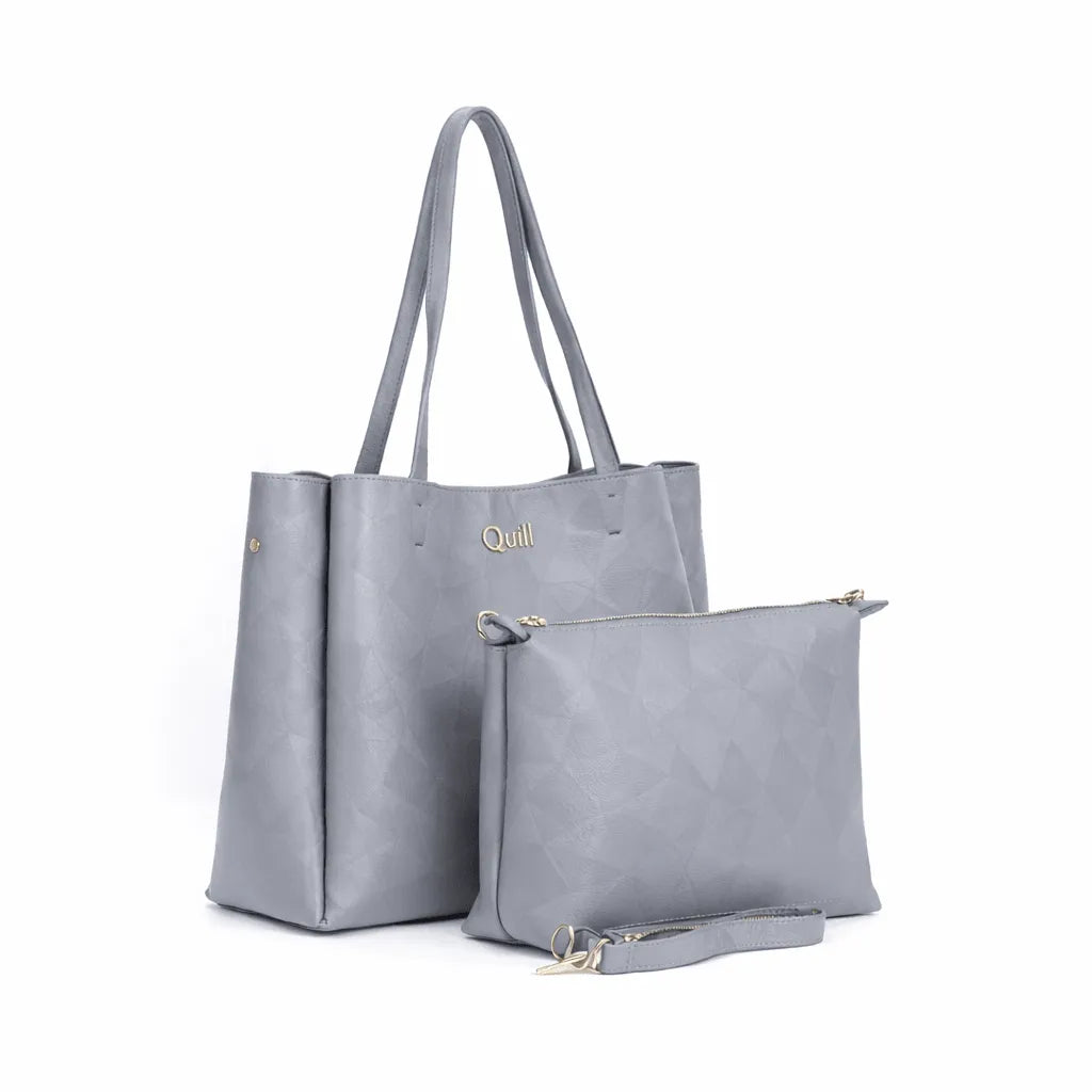 ZigZag Textured 2 Piece Tote Bag Set for Women | Handbag | Quill original product photo
